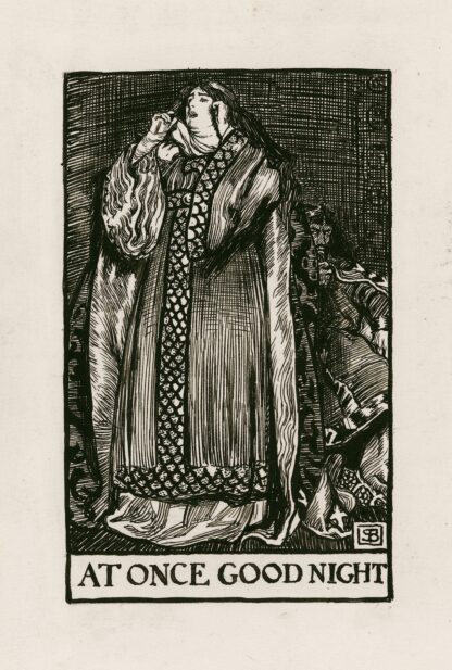 Macbeth; At once good night Act III Scene IV by Byam Shaw