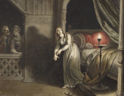Macbeth, V, 1, sleepwalking scene, Lady Macbeth by Johann Heinrich Ramberg