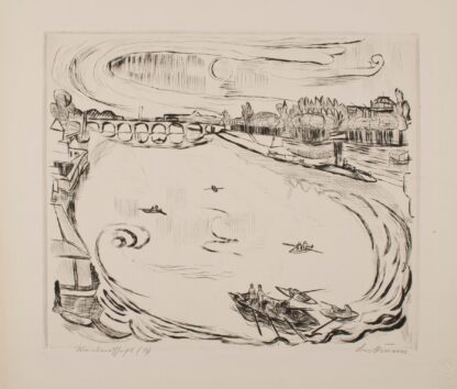 Main River Landscape, plate 6 from the portfolio ‘Faces’ by Max Beckmann