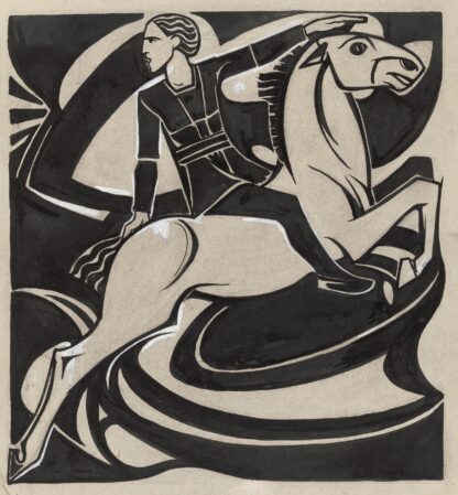 Man te paard by Richard Nicolaüs Roland Holst
