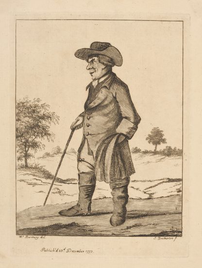 Man with cane by Henry William Bunbury