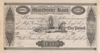 Manchester Bank one pound note by Perkins & Heath