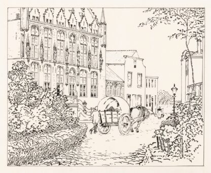 Markt en stadhuis te Veere by Johannes Frederik Engelbert ten Klooster