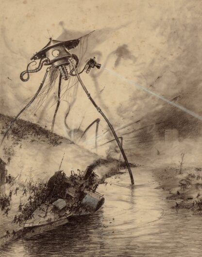 Martian Fighting Machine in the Thames Valley by Henrique Alvim Corrêa