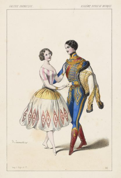 Melle Carlotta Grisi, rôle de Paquita, Petipa, rôle de Lucien d’Hervilly, dans Paquita 2e acte by Alexandre Lacauchie