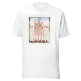 Menigte staande voor versierde gevel of monument by Carel Adolph Lion Cachet T-Shirt