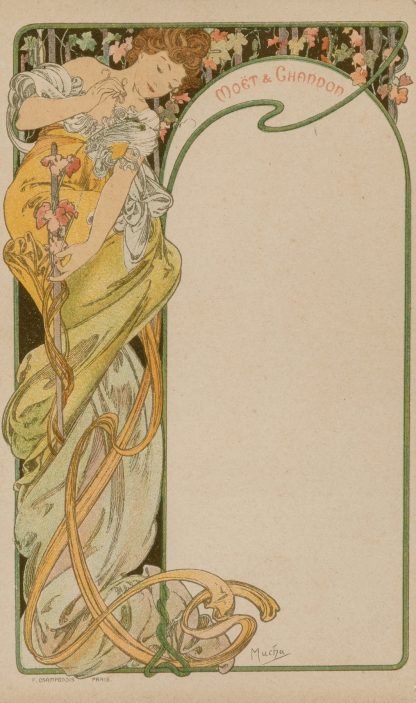 Menu Card by Alphonse Mucha