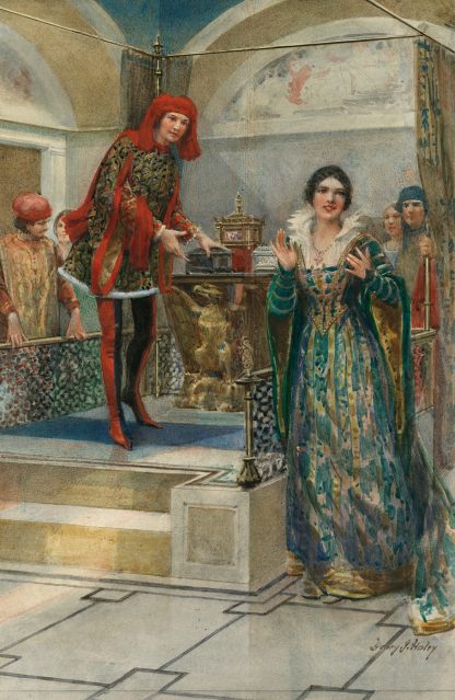 Merchant of Venice; III, 2, the casket scene by Henry James Haley