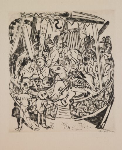 Merry-Go-Round, plate 7 from the portfolio ‘Annual Fair’ by Max Beckmann