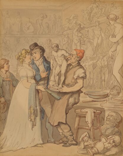 Moderns Reflecting on the Works of the Ancients by Thomas Rowlandson