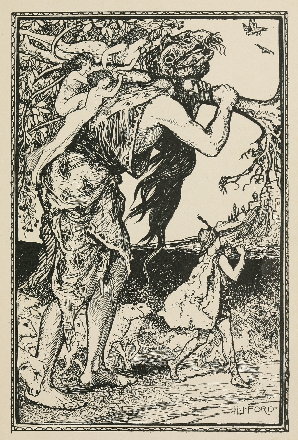 Mogarzea and his Son return Home by Henry Justice Ford