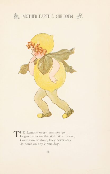 Mother Earth’s children; the frolics of the fruits and vegetables Pl.73 by Marion T. Ross