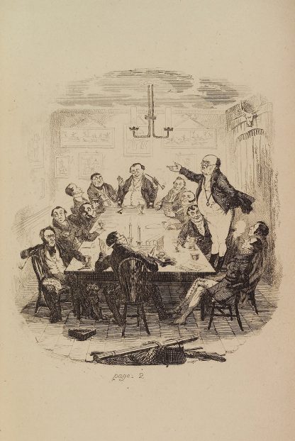 Mr. Pickwick addresses the club by Robert Seymour