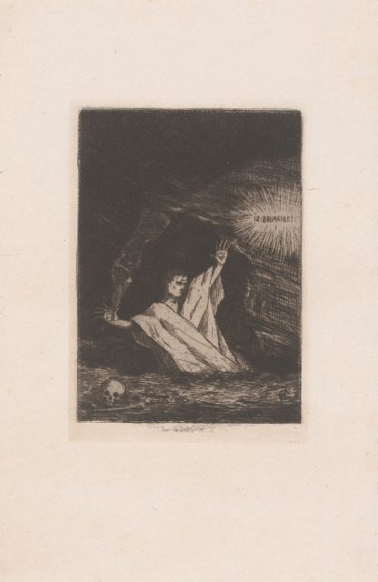Napoleon I Bonaparte rises from his grave by Henri-Charles Guérard