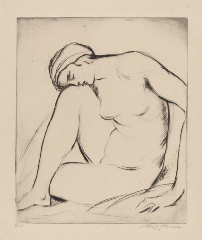 Nude resting by Albert Sterner