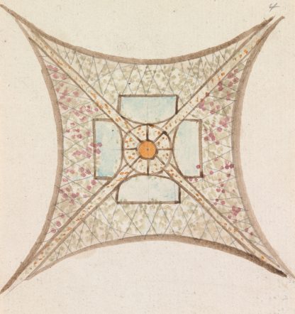 One of Four Sketches, of Ceilings, in the Vatican Gallery by Henry Swinburne