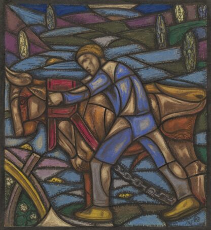 Ontwerp voor raam in het Nederlands Paviljoen op de tentoonstelling Arts Décoratifs te Parijs, 1925 by Richard Nicolaüs Roland Holst