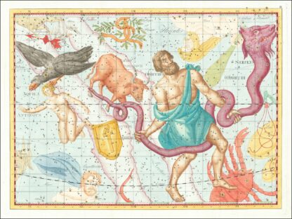 Ophiuchus seu Serpentarius… Coelum Stellatum by Johann Elert Bode