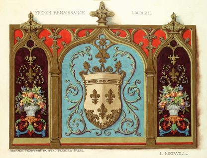 Original Design for painted plaster panel by Elizabeth A. Nedwill
