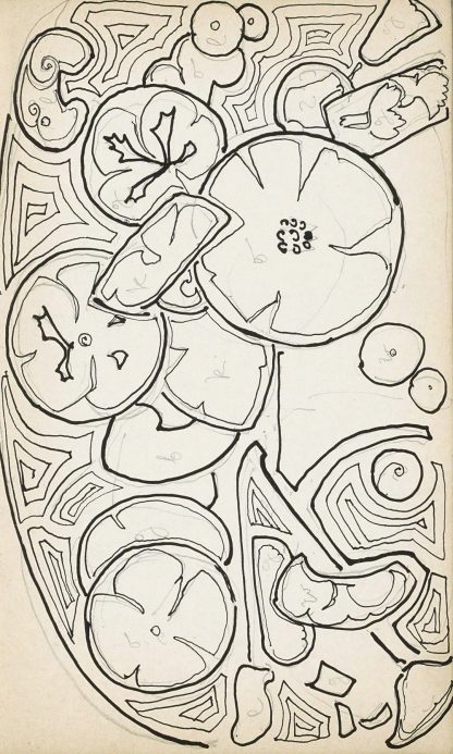 Ornament met bloemen en bladeren by Reijer Stolk