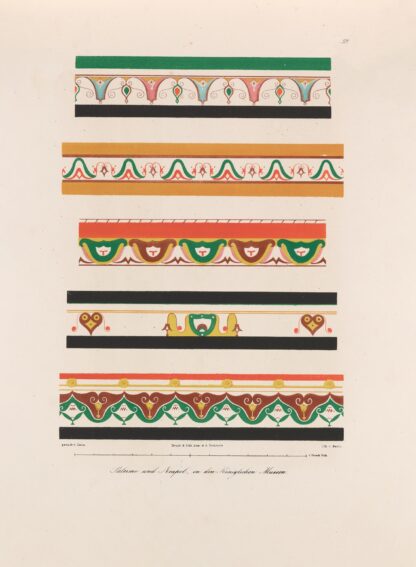 Ornamente aller klassischen Kunst-Epochen nach den Originalien in ihren eigenthümlichen Farben Pl.039 by Wilhelm Zahn