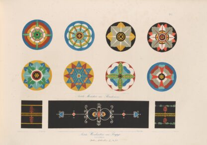 Ornamente aller klassischen Kunst-Epochen nach den Originalien in ihren eigenthümlichen Farben Pl.090 by Wilhelm Zahn