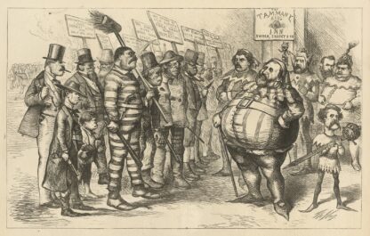 Our modern Falstaff reviewing his army by Thomas Nast