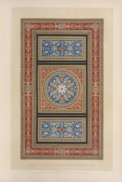 Pavement in encaustic tiles by Matthew Digby Wyatt