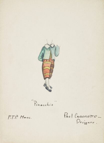 Pinocchio: Blue coat with white collar by Paul Cadorette
