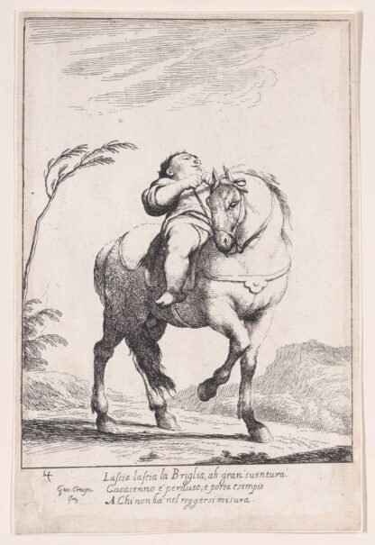 Plate 18; Cacasenno on horseback by Giuseppe Maria Crespi