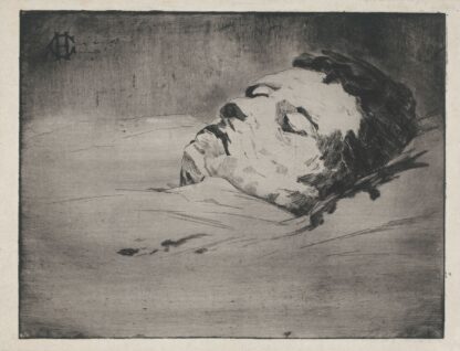 Portrait of an unknown man on his deathbed by Henri-Charles Guérard