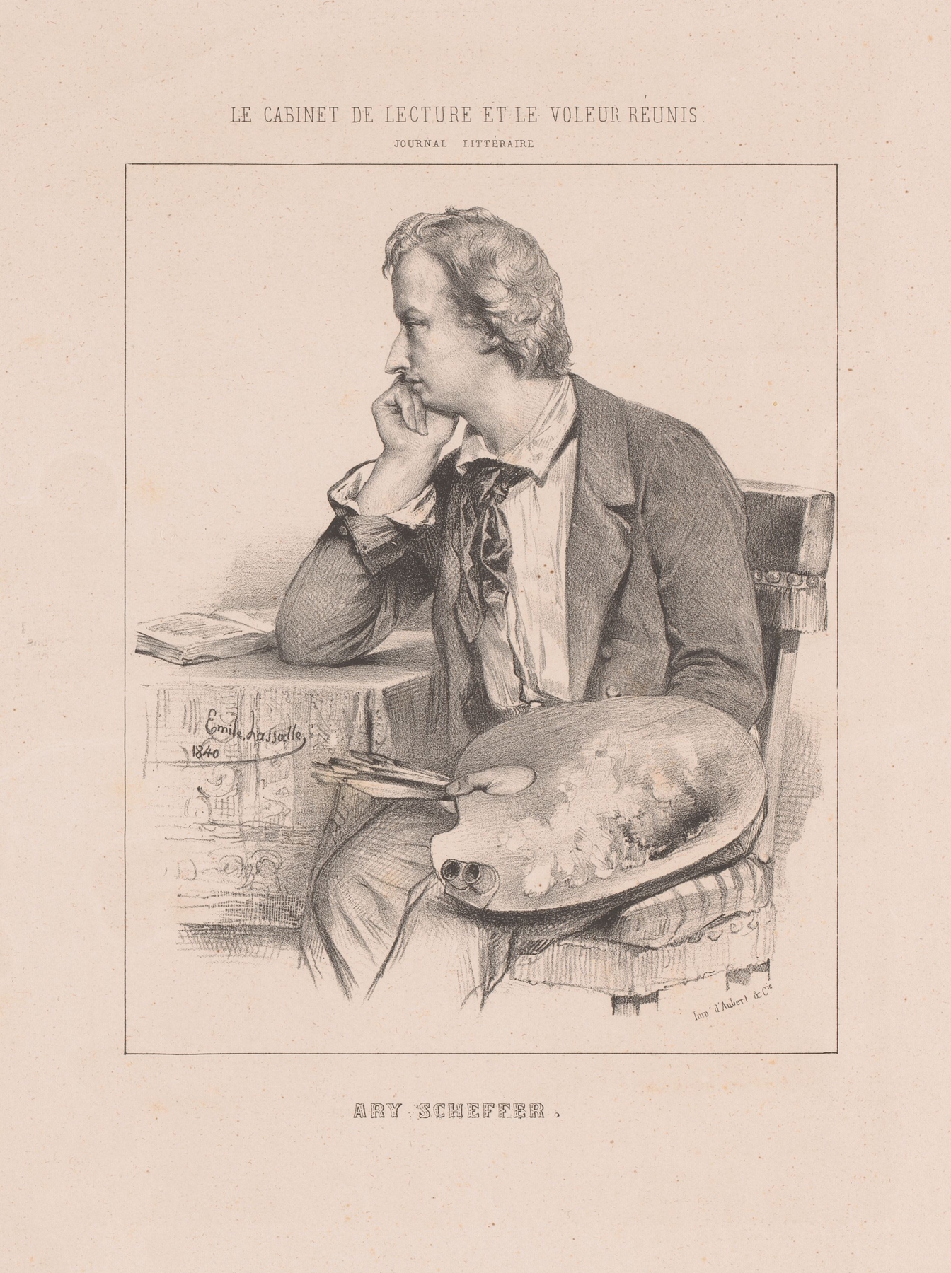 Portrait of Ary Scheffer by Emile Lassalle