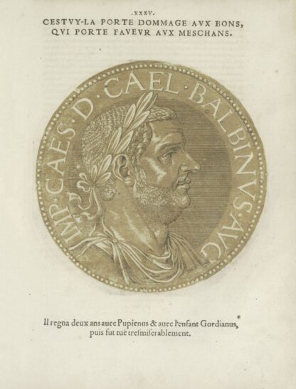 Portrait of Emperor Balbinus by Hubert Goltzius