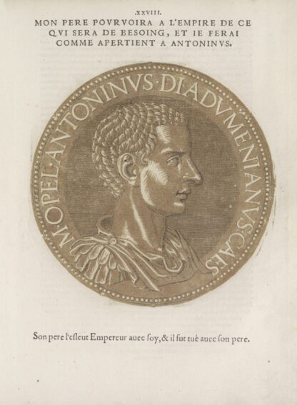 Portrait of Emperor Diadumenianus by Hubert Goltzius