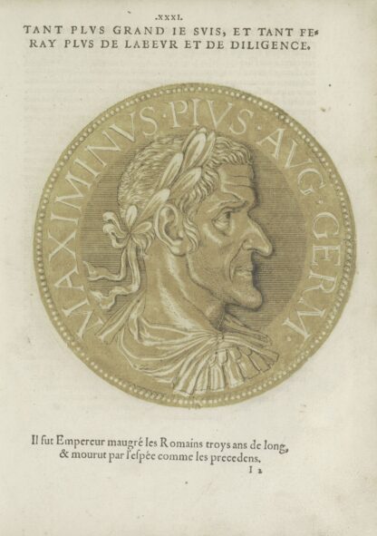 Portrait of Emperor Maximinus I Thrax by Hubert Goltzius