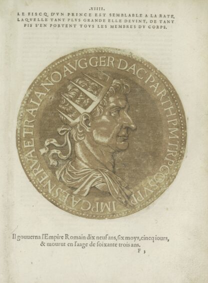 Portrait of Emperor Trajanus by Hubert Goltzius