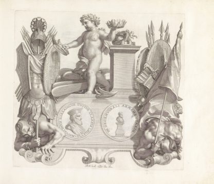 Portret van Agostino Barbarigo en de personificatie van Ambitie by Robert van Audenaerde