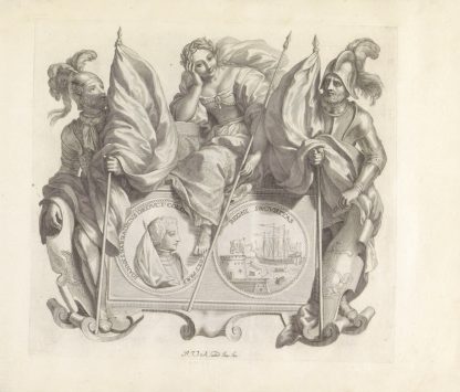 Portret van Giovanni Barbarigo en de personificatie van Vertrouwen of Veiligheid by Robert van Audenaerde