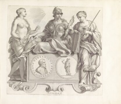 Portret van Nicolo Barbarigo en de personificaties van Welsprekendheid, Waarheid en Waakzaamheid by Robert van Audenaerde