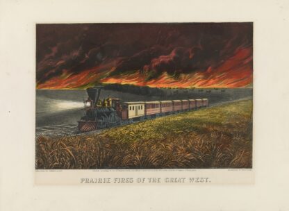 Prairie fires of the great west by Currier & Ives.