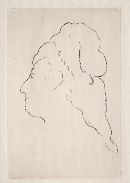 Profile of Eva Gonzalès turned to the left by Édouard Manet