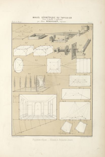 Projections obliques–Elément de perspective linéaire. by Jules Verdellet