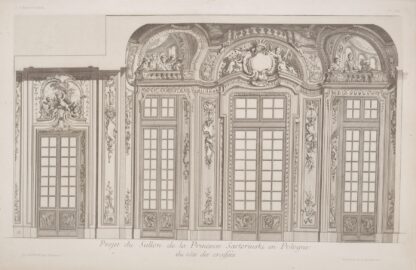 Projet du sallon de la princesse Sartorinski en Pologne du côté des croisées by André-Charles Boulle
