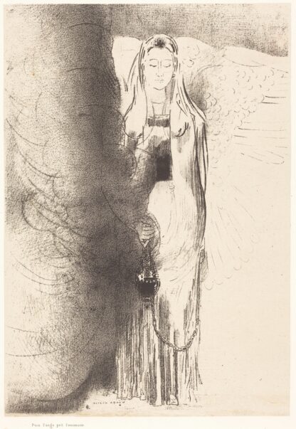 Puis l’ange prit l’encensoir by Odilon Redon