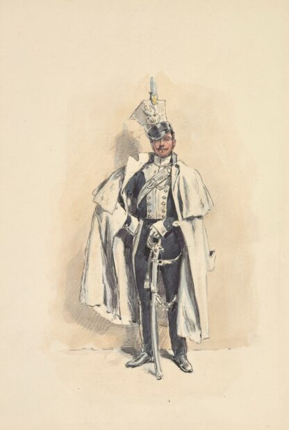Pulk Ulanow, oficer w plaszczu 1815-1822 by Bronisław Gembarzewski