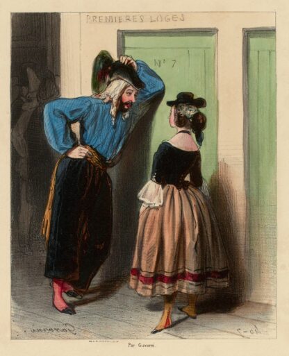 Qui Moi et Zélie, Achille et toi. – Où – Aux vendanges by Paul Gavarni