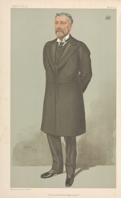 Railways Officals – ‘Crickets, Railways and Agriculture’. Viscount Cobham. 5 May 1904 by Leslie Matthew Ward
