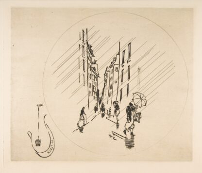 Rain by Félix Bracquemond