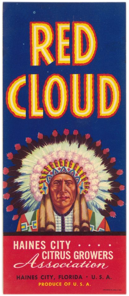 Red Cloud Citrus Label by Anonymous