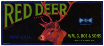 Red Deer Brand Produce Label by Anonymous